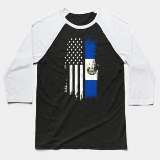 Salvadoran American Flag - Pride El Salvador Baseball T-Shirt